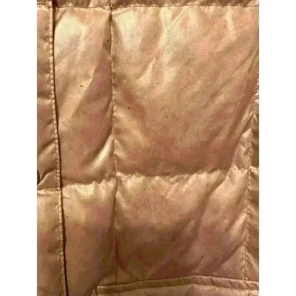 Eddie Bauer Jacket Womens Sz M Brown EB550 Goose Down Quilted Crop Puffer - Picture 8 of 16